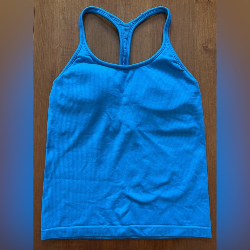 Athleta renew racer back tank light blue - women’s medium